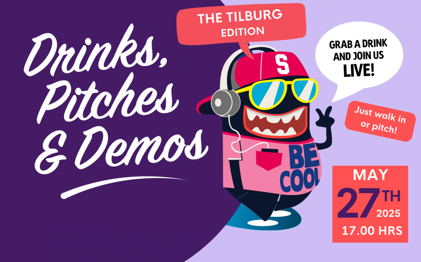 Drinks Pitches Demos Tilburg edition cutout Drinks Pitches Demos Tilburg edition cutout
